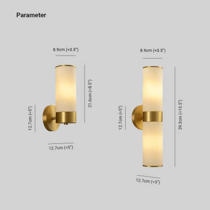 Leigh Brass Wall Lamp Dimensions