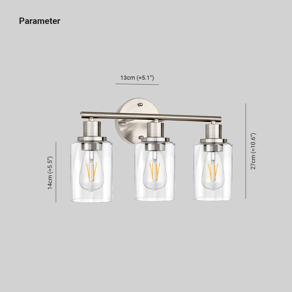 Alessio nickel wall lamp dimensions: 14cm, 13cm, 27cm.