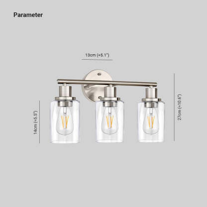 Alessio nickel wall lamp dimensions: 14cm, 13cm, 27cm.