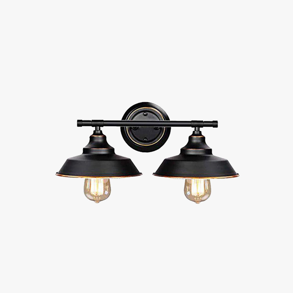Alessio Retro Wall Lamp - Bowl-shaped Cast Metal Lighting