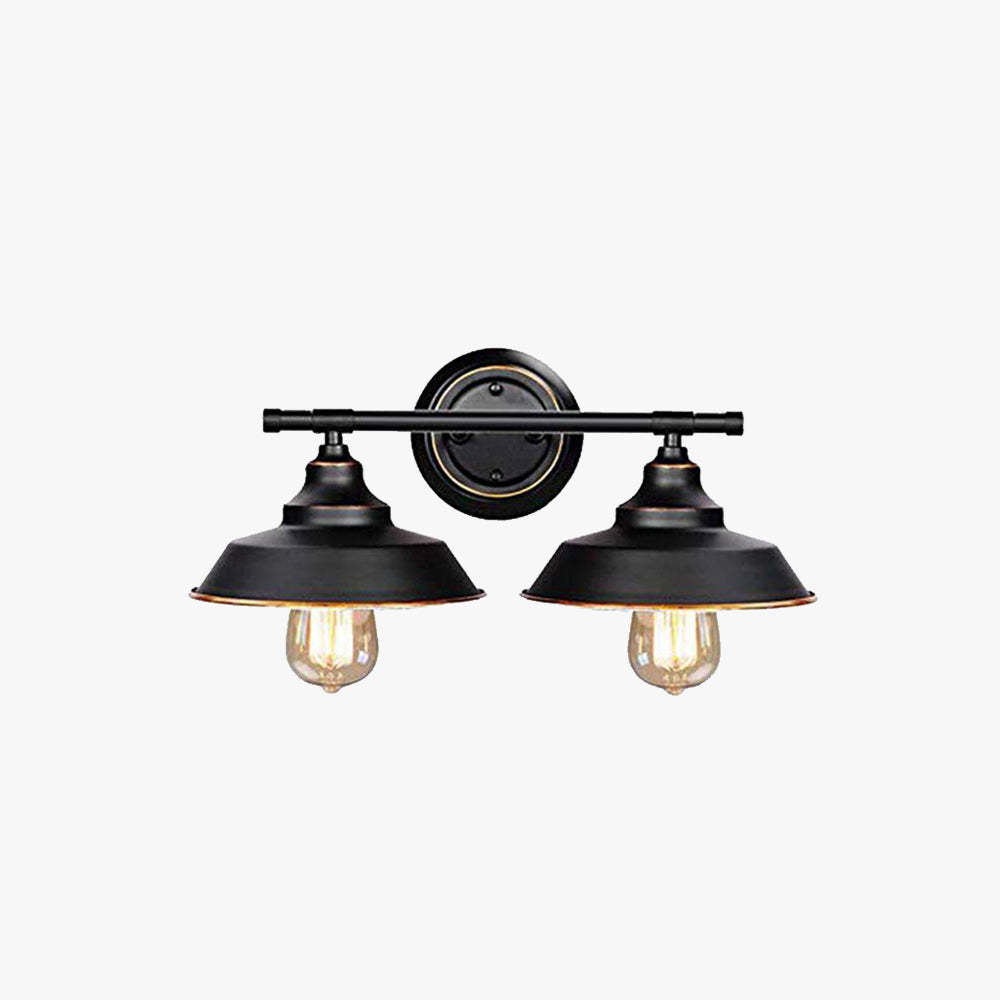 Alessio Retro Wall Lamp - Bowl-shaped Cast Metal Lighting