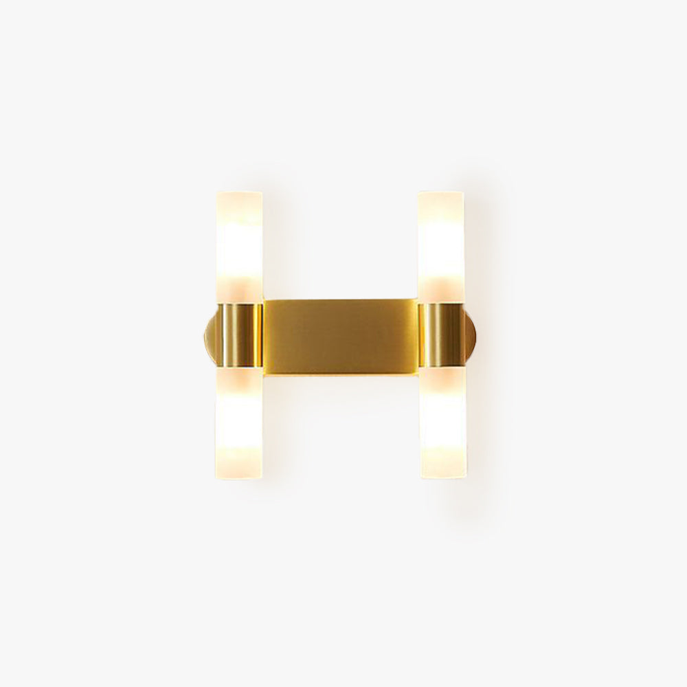 Leigh Modern Cylindrical Metal LED Wall Lamp in Gold