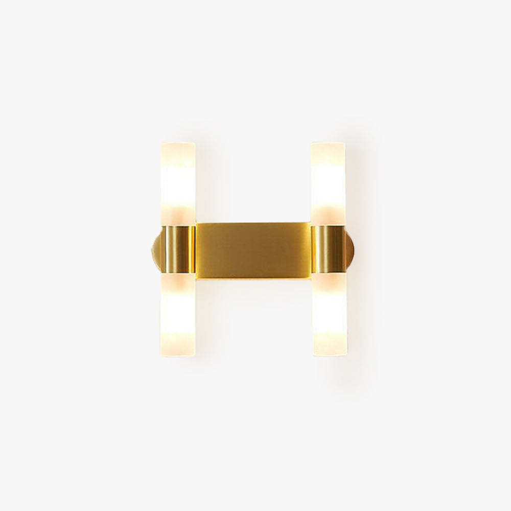 Leigh Modern Cylindrical Metal LED Wall Lamp in Gold