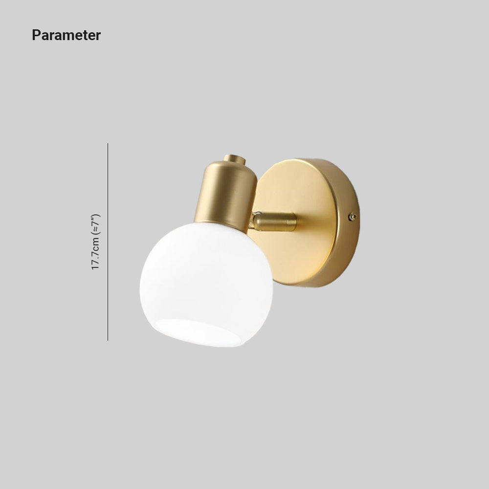 Valentina modern gold wall lamp with size