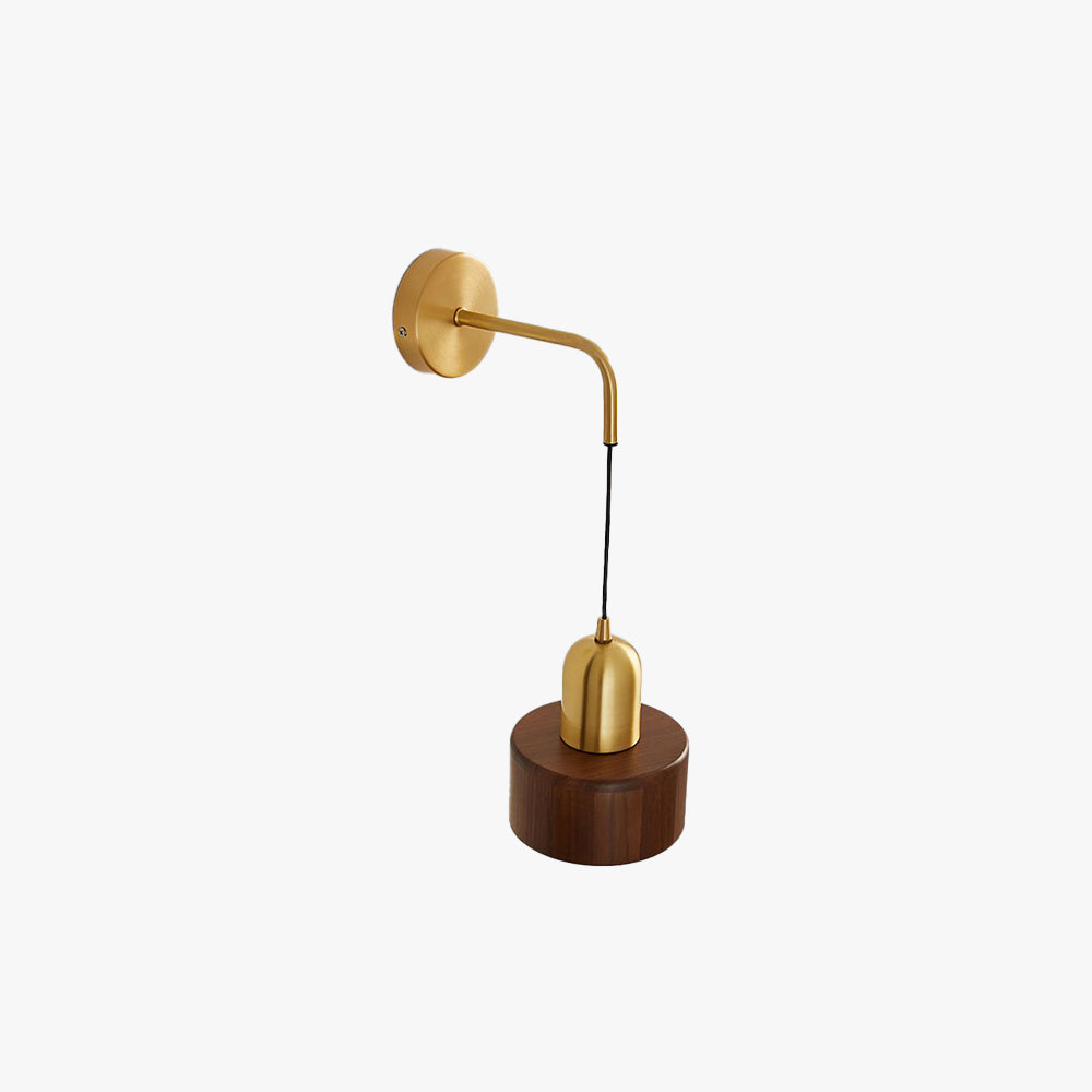 Ozawa Vintage Wooden Cylinder Wall Lamp