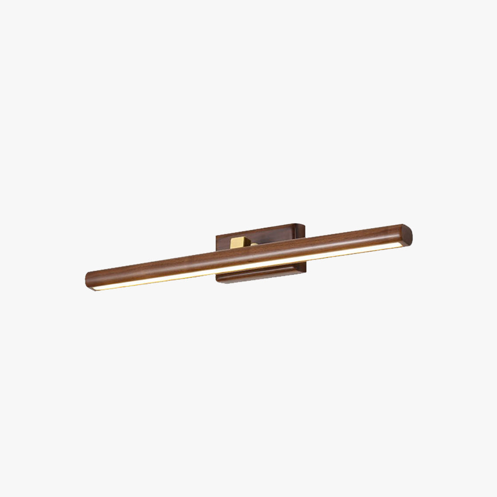 Ozawa Wood Vanity Wall Lamp with natural light