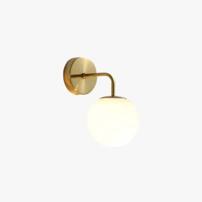 Valentina Vanity LED Wall Lamp - Gold metal frame with white glass shade