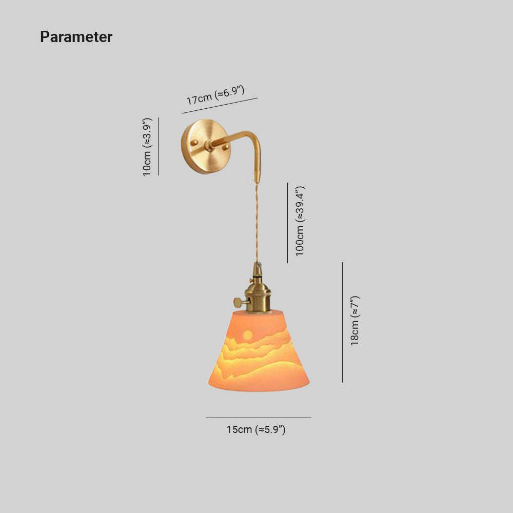Lottie Cone Wall Lamp Dimensions