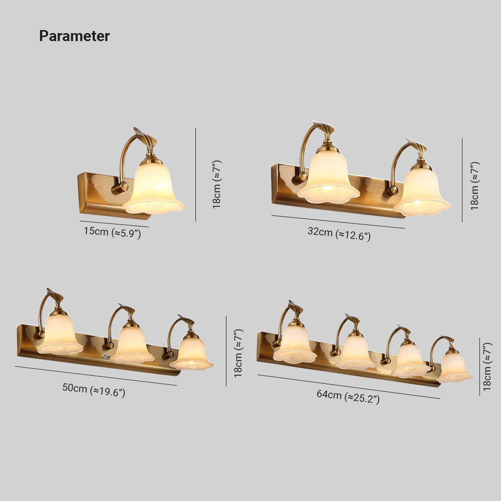 Félicie Wall Lamp sizes, metal and glass