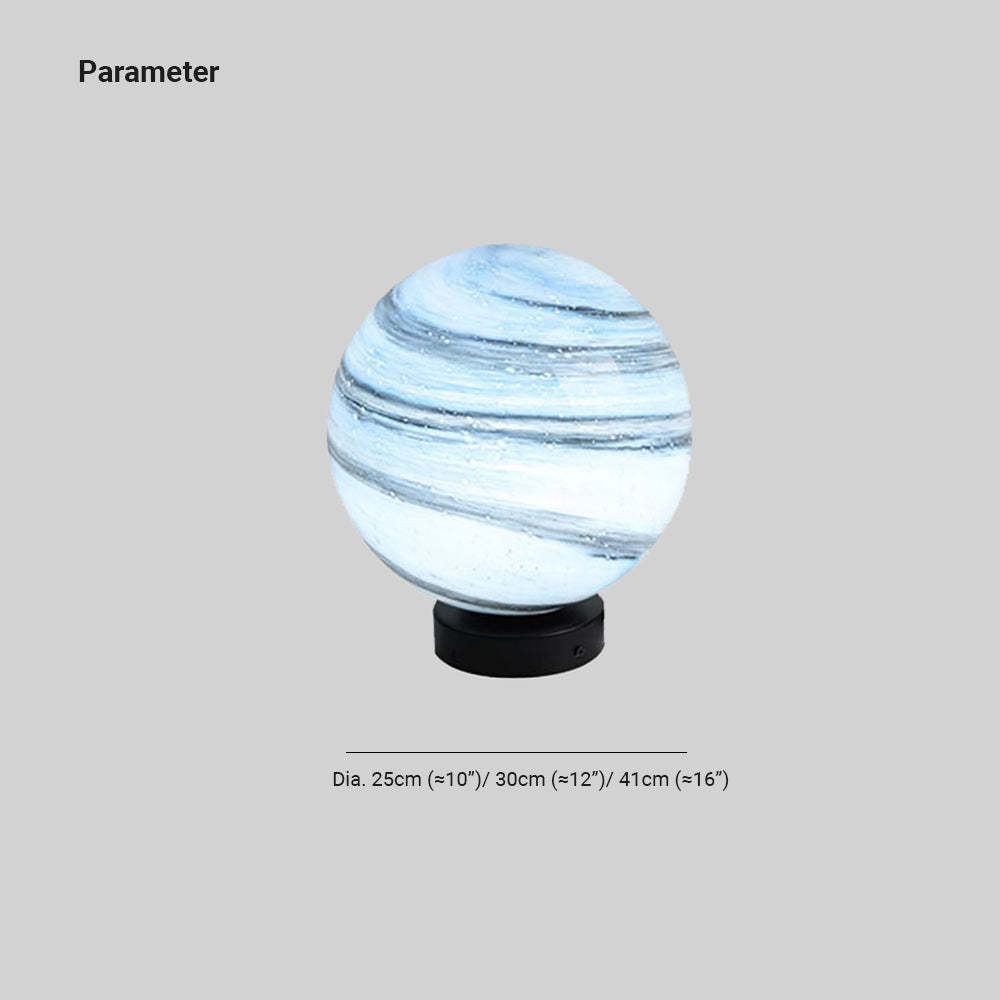 Elif Moon Globe Outdoor Light - Dimensions
