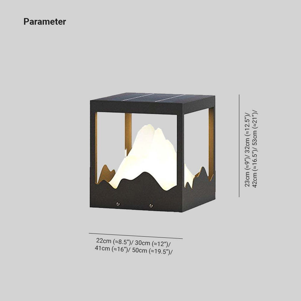 Riley LED mountain outdoor lamp dimensions