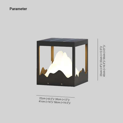 Riley LED mountain outdoor lamp dimensions