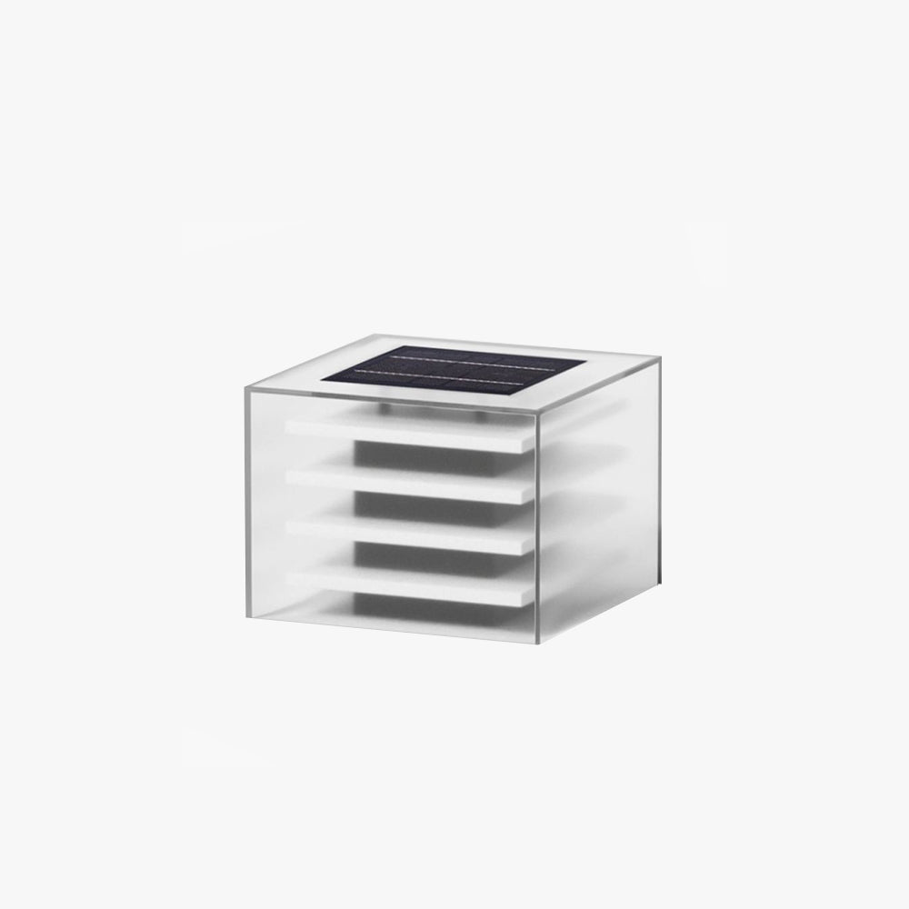 Riley Modern Metal Acrylic Outdoor Solar Lamp