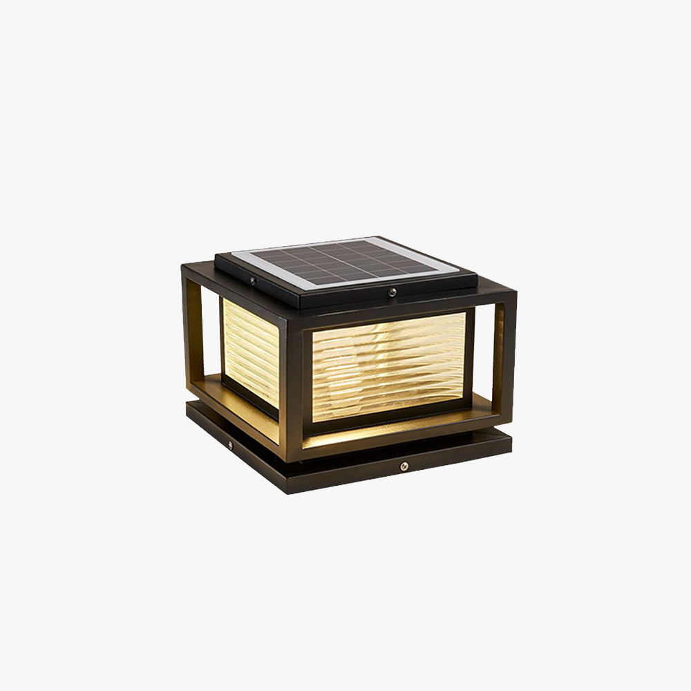 Riley Contemporary LED Rectangular Outdoor Solar Lamp