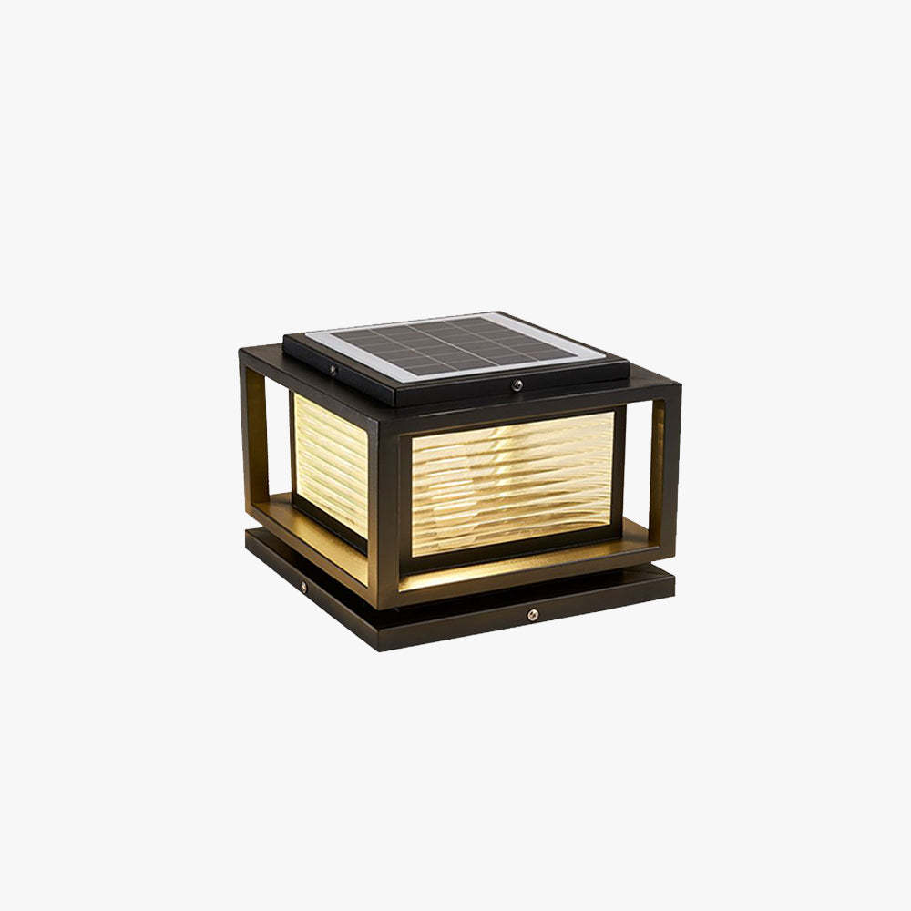 Riley Contemporary LED Rectangular Outdoor Solar Lamp