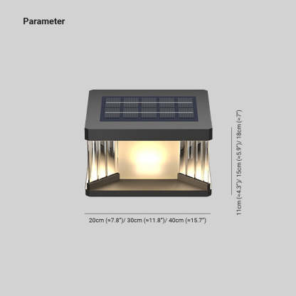 Riley LED solar wall lamp dimensions