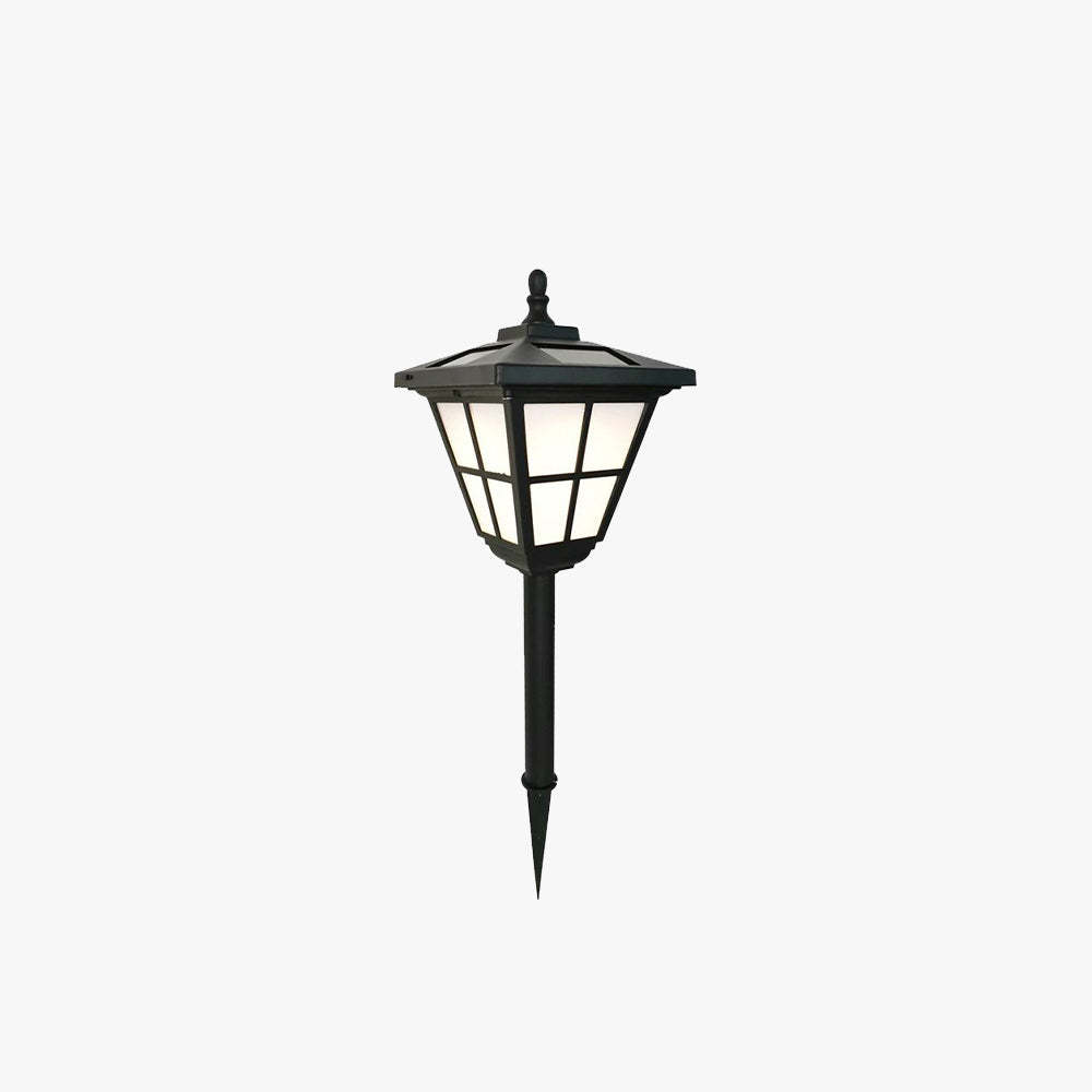 Pena Modern Lantern Shaped Solar Outdoor Bollard Light