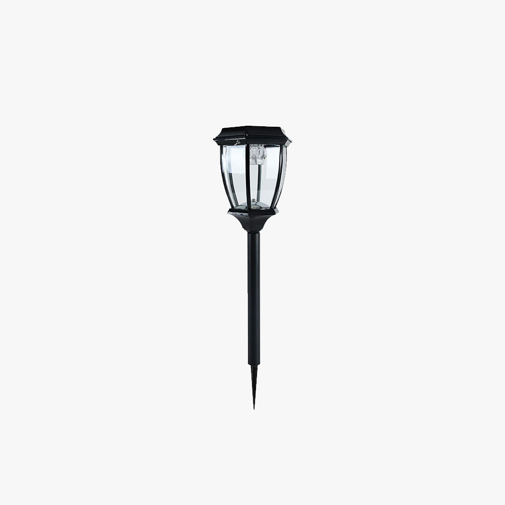 Pena Vintage Lantern Solar Outdoor Path Light in Bronze