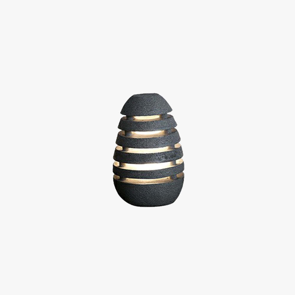 Pena Modern Stone Outdoor Light in warm lighting