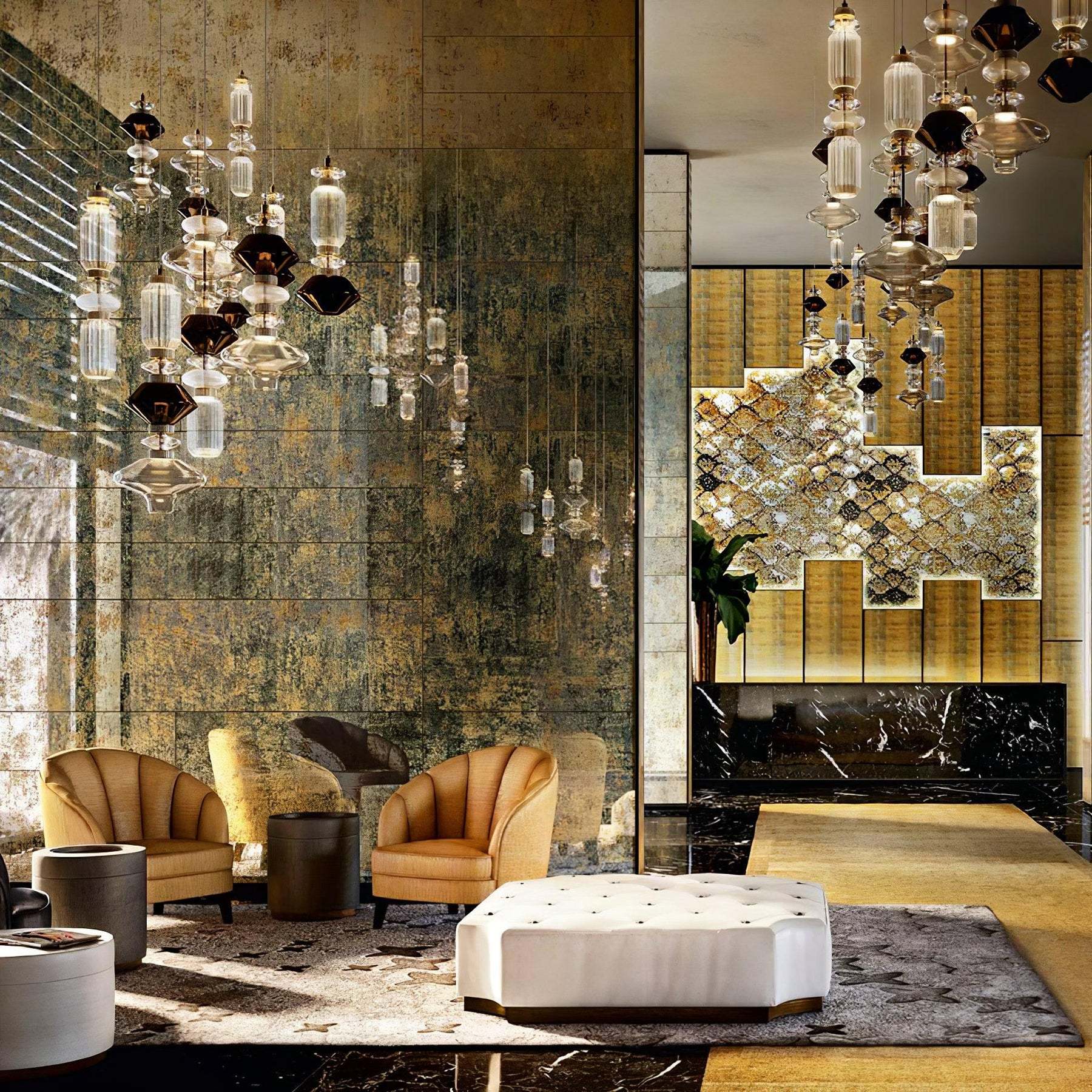 Alessio Vintage Metal Glass Pendant Light Bedroom Living Room