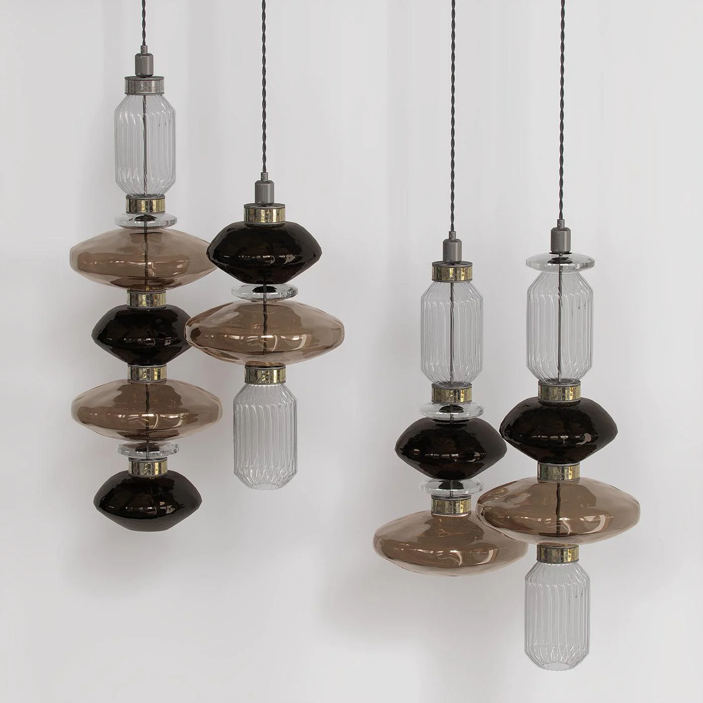 Alessio Vintage Metal Glass Pendant Light Bedroom Living Room
