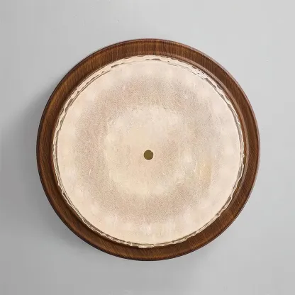 Ozawa Rippling Water Wood Round Ceiling Light Bedroom Dining Room