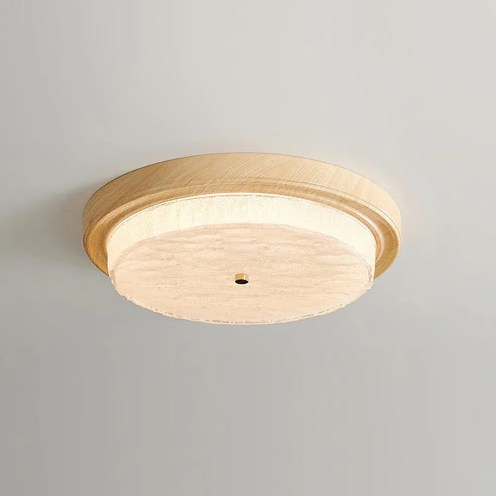 Ozawa Round Ceiling Light with Wooden Frame