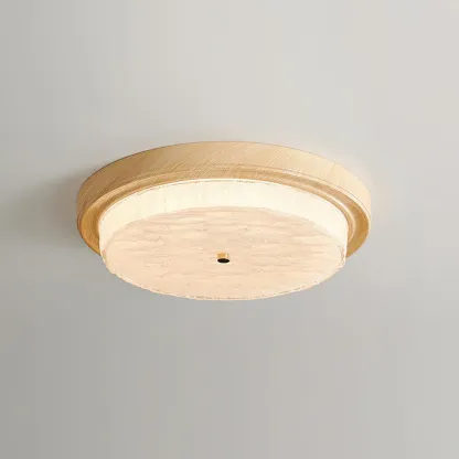 Ozawa Round Ceiling Light with Wooden Frame