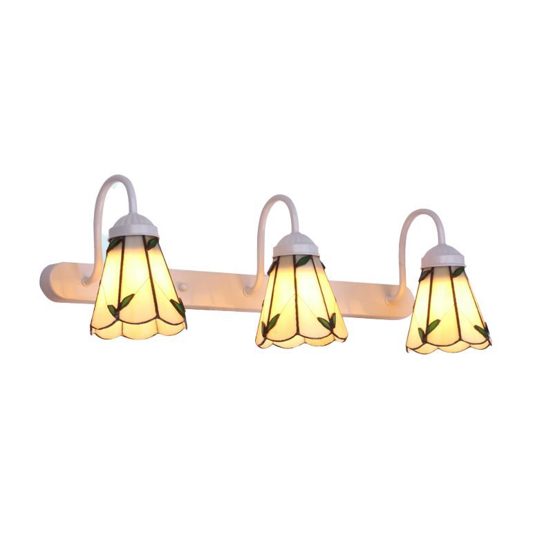 Triple Flower Wall Lamp - Vintage Metal Vanity Light