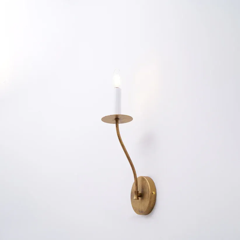 Alessio Vintage Candle Metal Wall Light Fixture Hallway Bedroom Bathroom