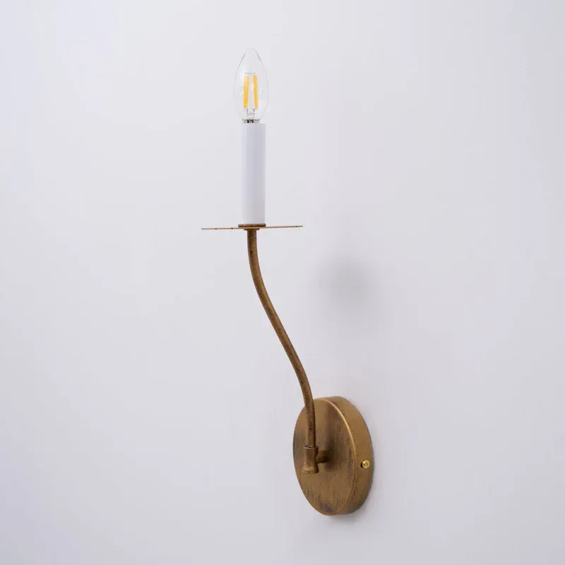 Alessio Vintage Candle Metal Wall Light Fixture Hallway Bedroom Bathroom