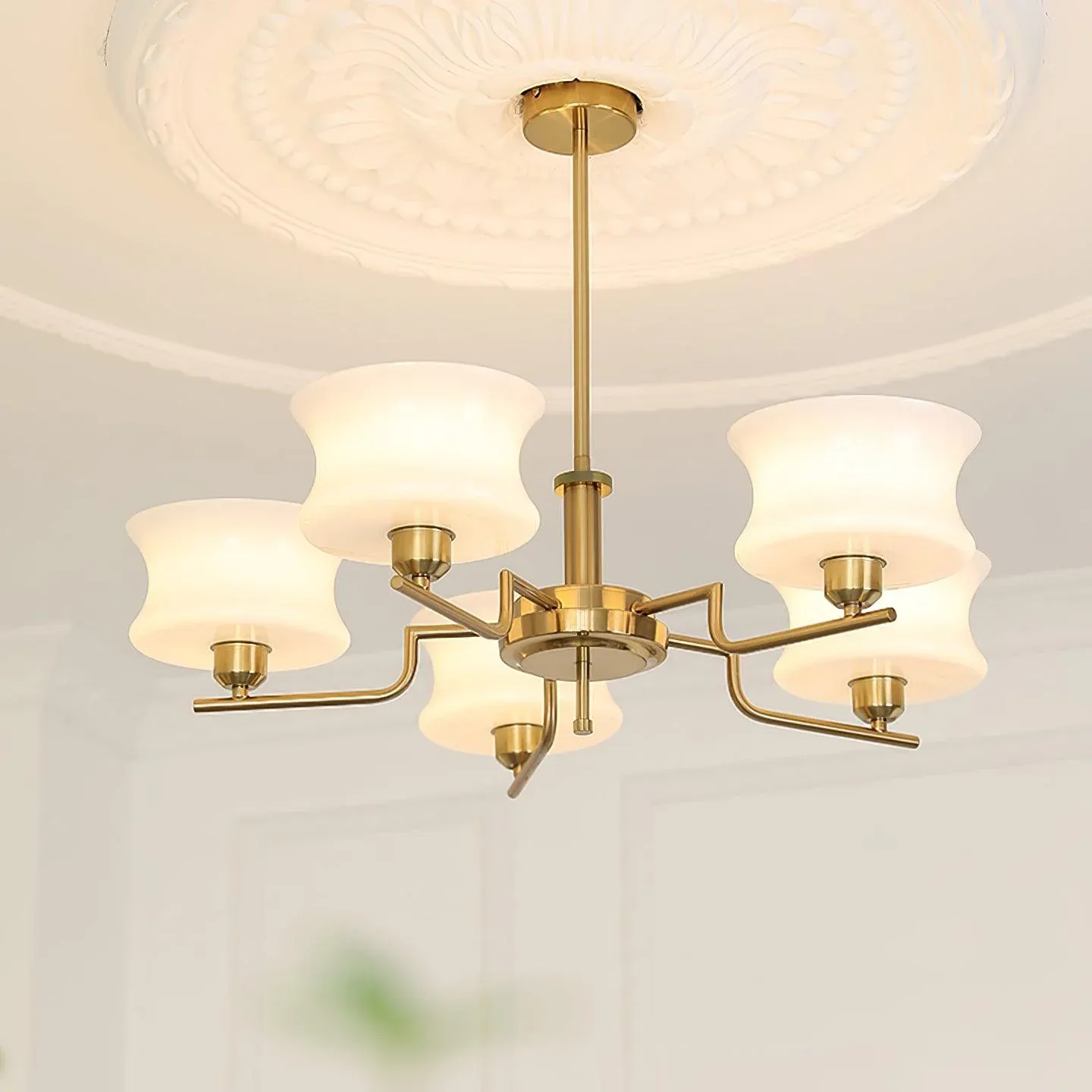 Valentina Vintage Metal Glass Pendant Light Bedroom Living Room