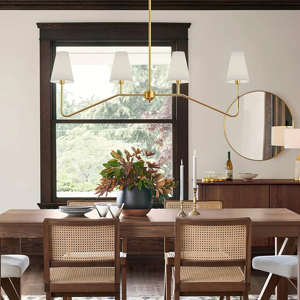 Alessio Vintage Classical Metal Fabric Pendant Light Shades Living Dining Room