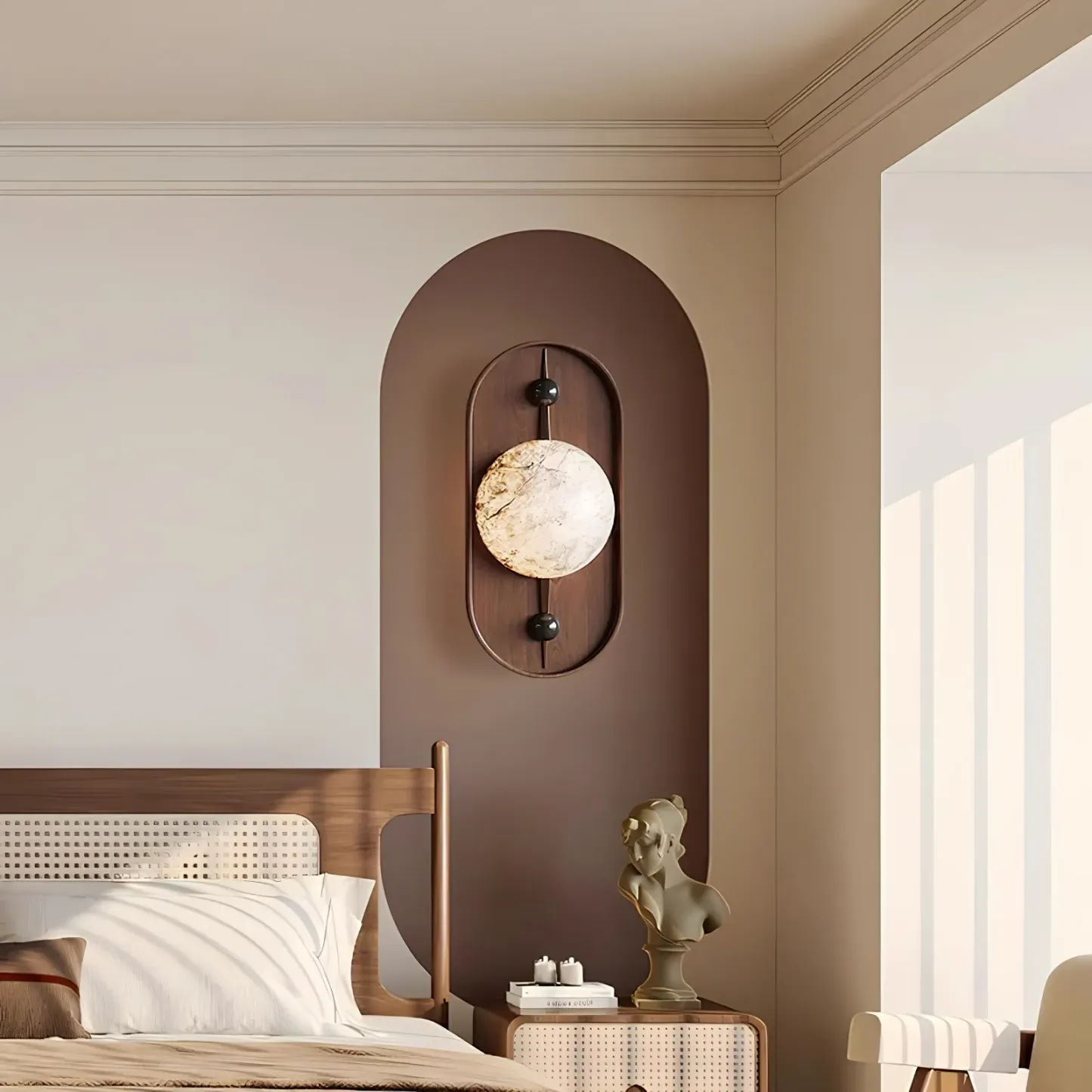 Bedroom with Muto Vintage Wall Lamp and decorative details