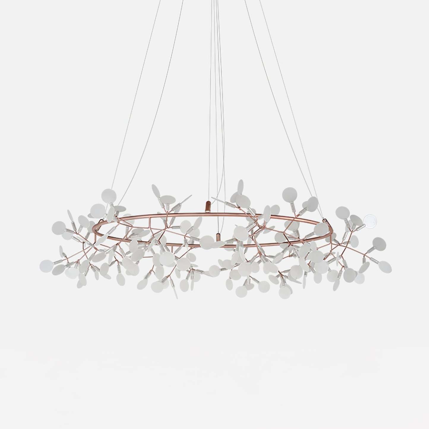 Olivia Firefly Chandelier with Leaf Accents