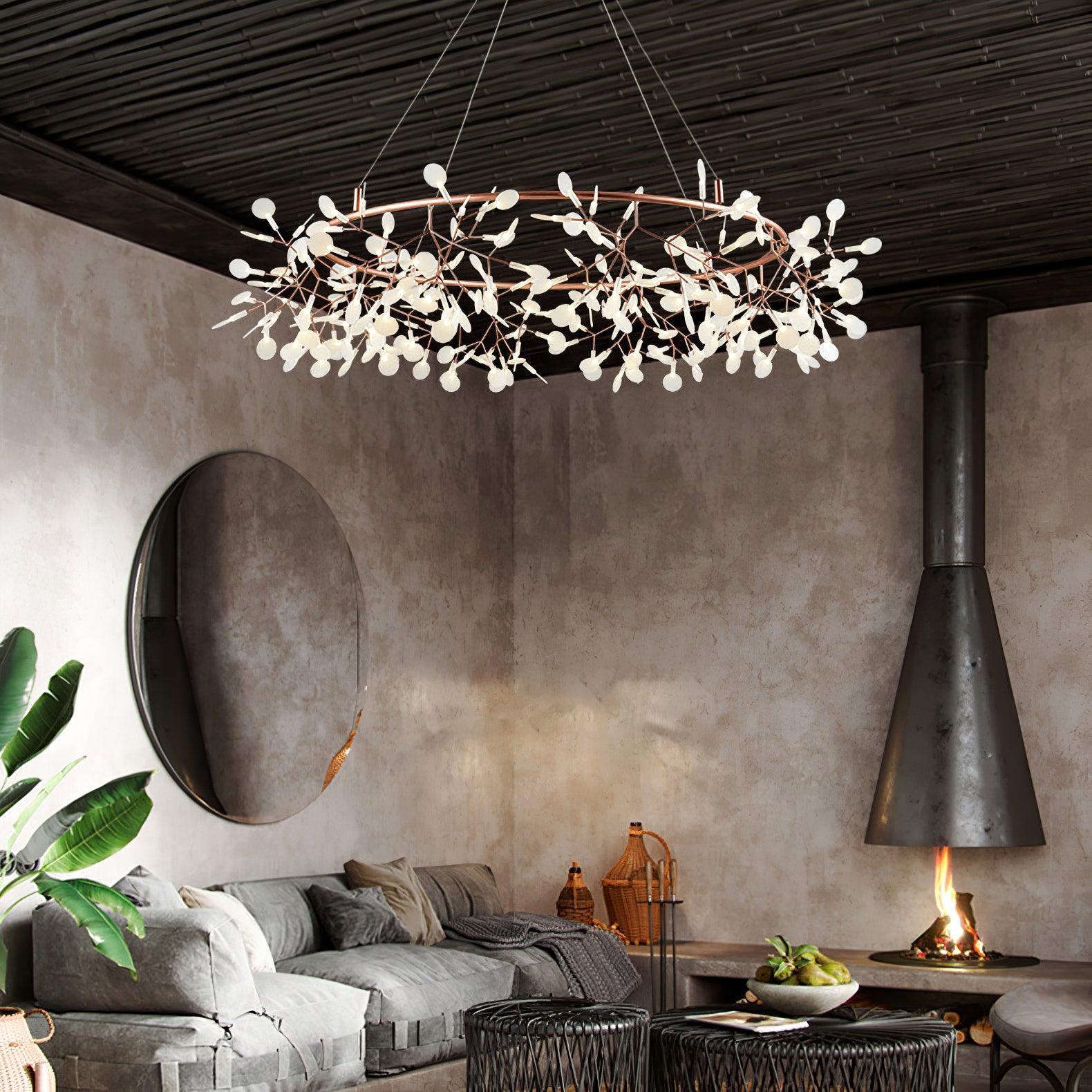 Olivia Sputnik Chandelier in Living Room, modern interior lighting