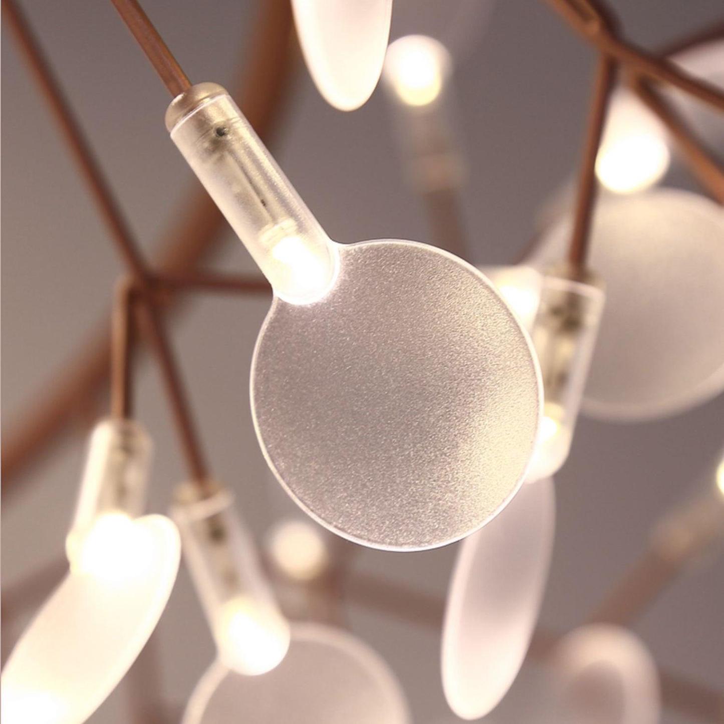 Olivia Firefly Chandelier Detail: Acrylic, Metal, and LED.