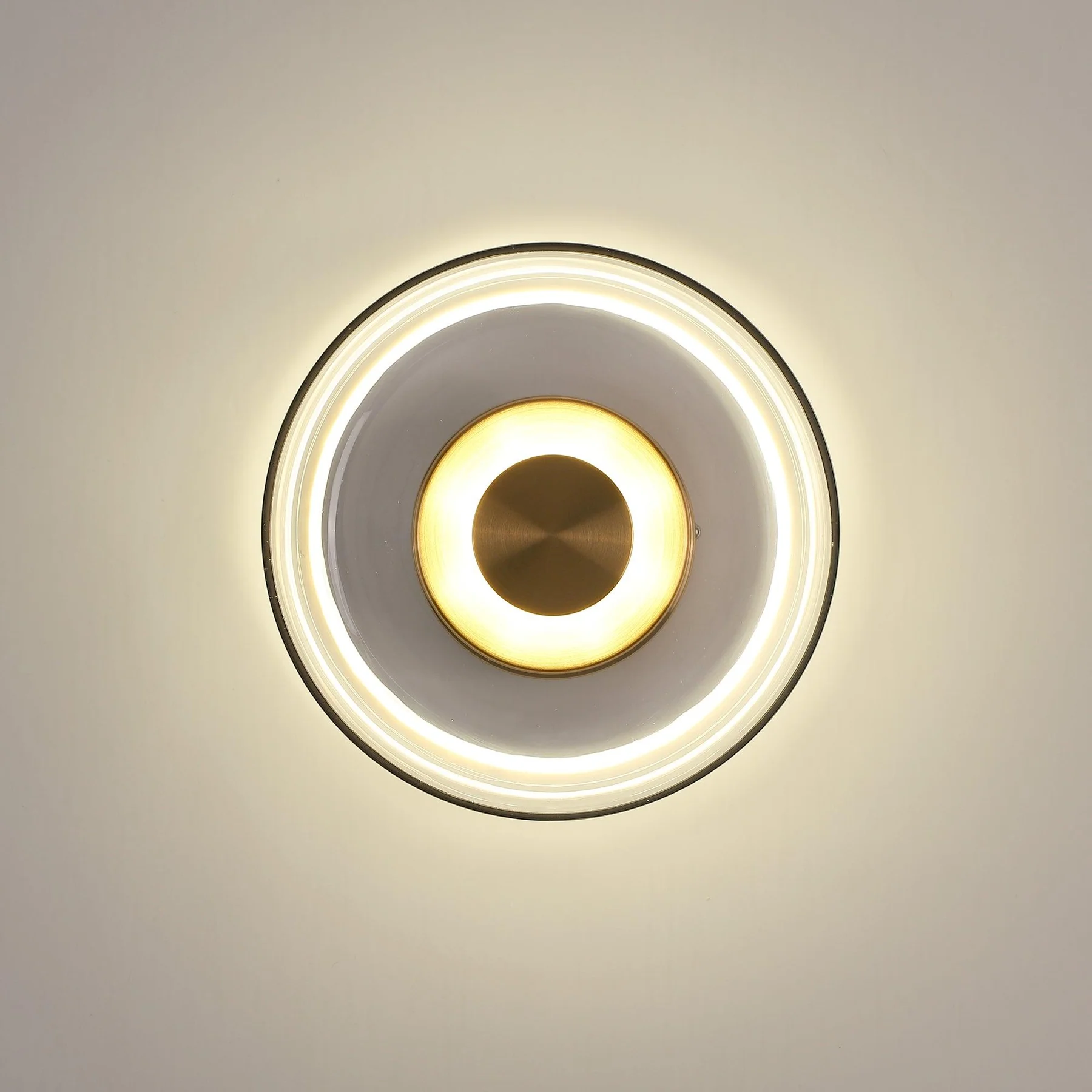 Hailie Modern Round Bowl Glass Wall Light Shades Bedroom Hallway