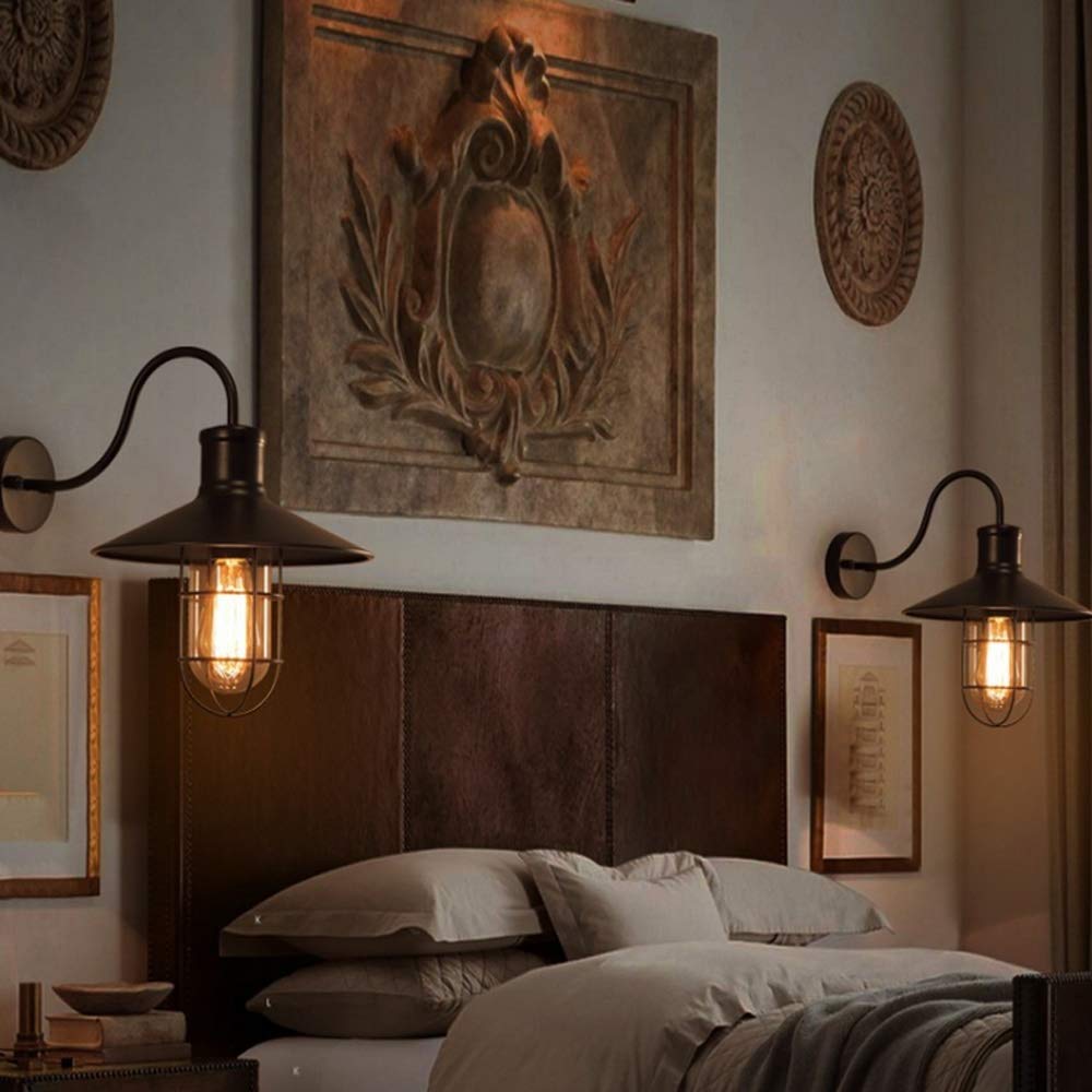Retro LED Wall Lamp in bedroom | Las Sola Lighting