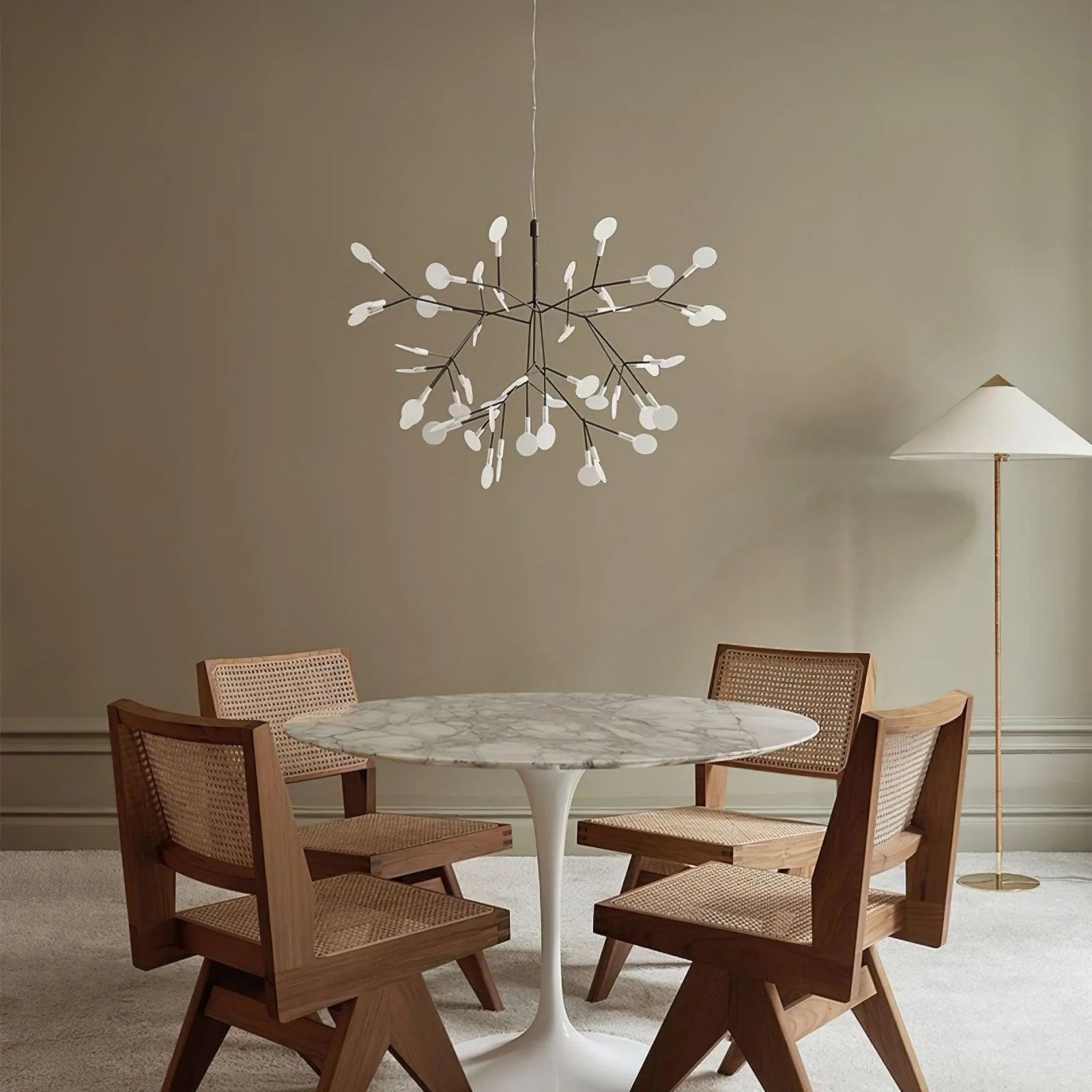 Olivia Sputnik Chandelier over a dining table
