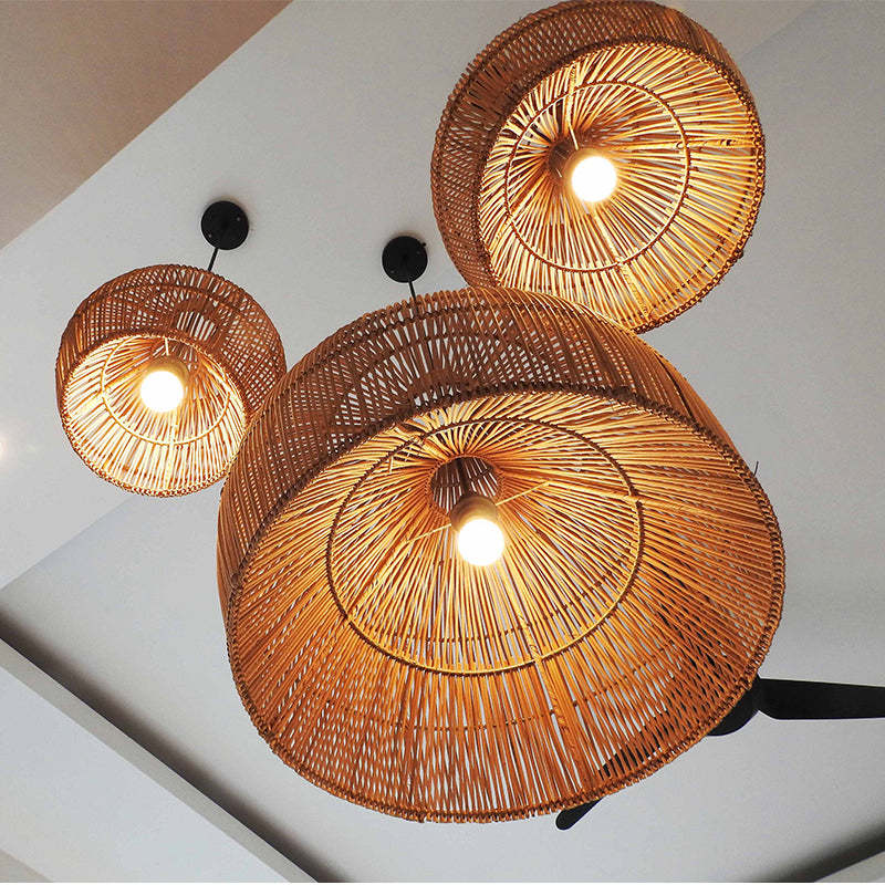 Muto Rattan Pendant Lights, modern interior lighting