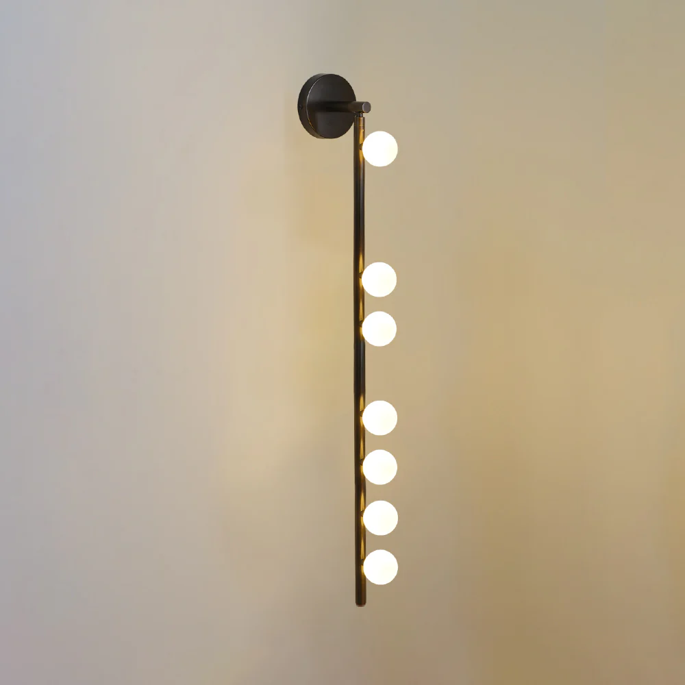 Edge Minimalism Metal Glass Wall Lamp Bedroom Living Room