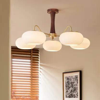 Valentina Vintage Metal Wood Pendant Light Bedroom Living Room