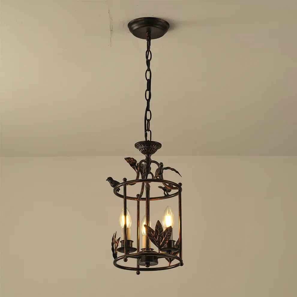 Alessio Vintage Metal Bronze Gold Pendant Light Dining Room Bedroom