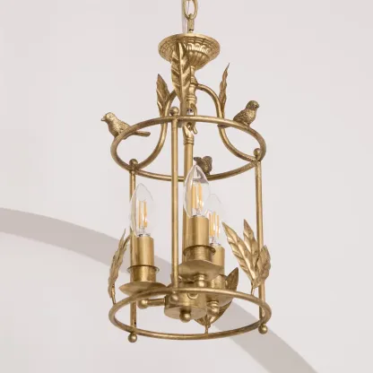 Alessio Vintage Metal Bronze Gold Pendant Light Dining Room Bedroom