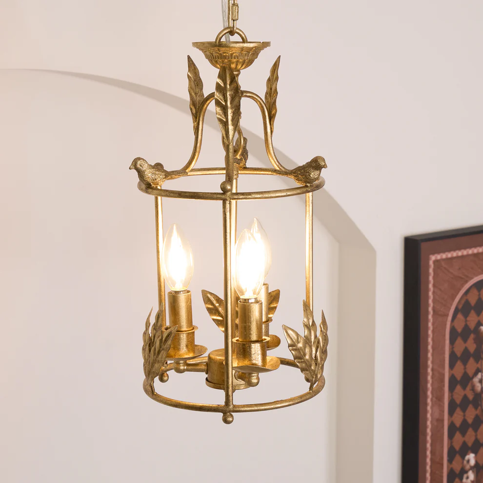 Alessio Vintage Metal Bronze Gold Pendant Light Dining Room Bedroom