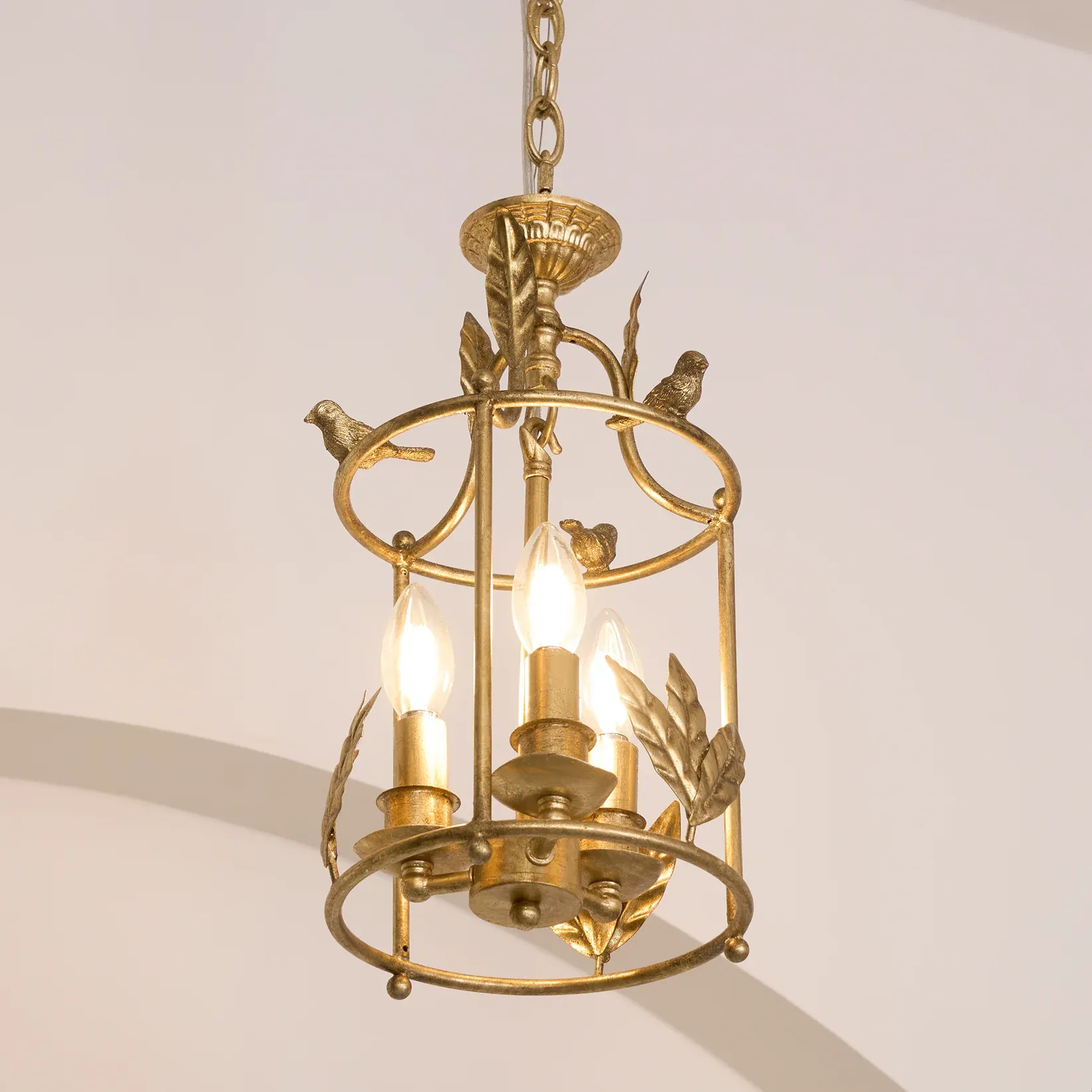 Alessio Vintage Metal Bronze Gold Pendant Light Dining Room Bedroom