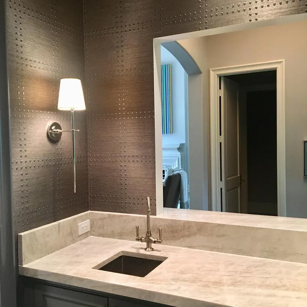 Austin Brass White Tapered Shade Wall Lamp