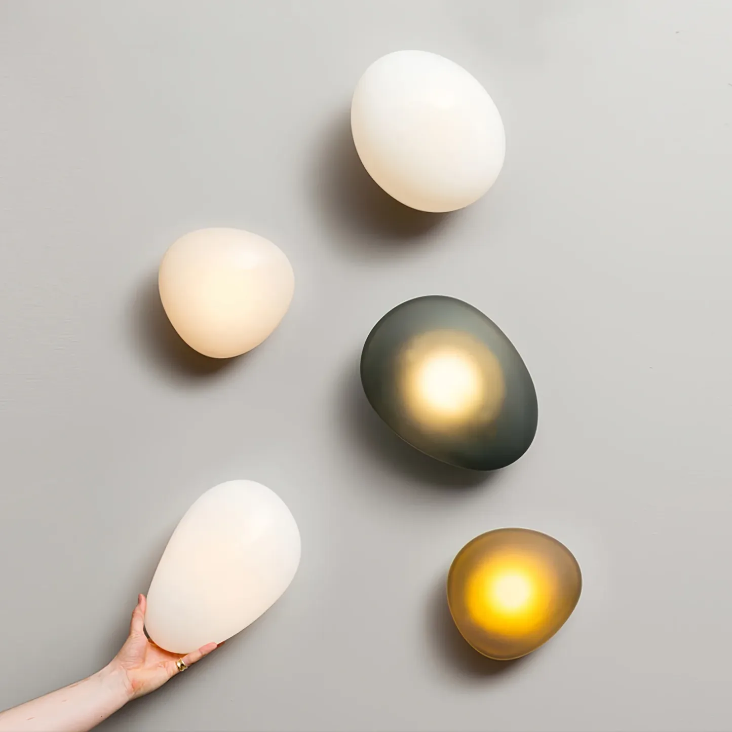 Byers Modern Egg Shape Acrylic Bubble Wall Light Living Room Bedroom Hallway