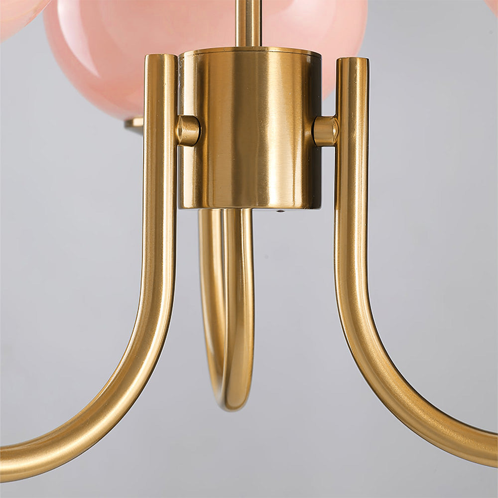Hailie Chandelier: Retro Art Deco Globe Lighting